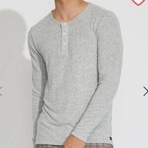 CIVIL SOCIETY HENLEY HEATHER LIGHT GRAY KNIT
Size large